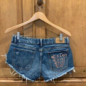 Zara | Trafaluc NWT Denim Shorts Stitched Distressed